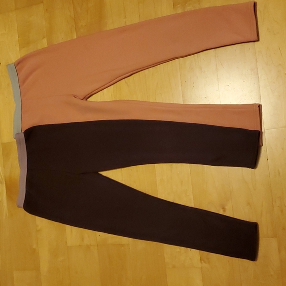 Purple & Pink Thick Heavy Lined Girls Leggings Korea 2XL - Picture 2 of 4